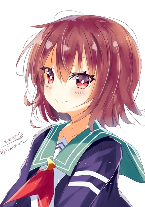 「にゃしい」睦月
#艦これ版深夜の真剣お絵描き60分一本勝負
#艦これ版真剣お絵描き60分一本勝負_20200308 