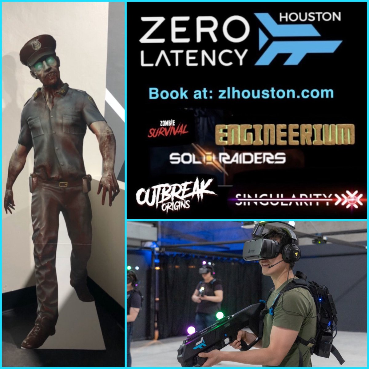 ZLHouston's tweet photo. Looking for something to do in #houston  #Today? Head over to #ZeroLatencyHouston. As a #SpecialPromotion for #SPRINGBREAK2020 Use SB2020 at checkout to get a 15% discount when booking 2 or more players! #BOOKNOW at https://t.co/dtEHfe34Sl
#springbreak #Houstonentertainment https://t.co/zTBCvK3AZT