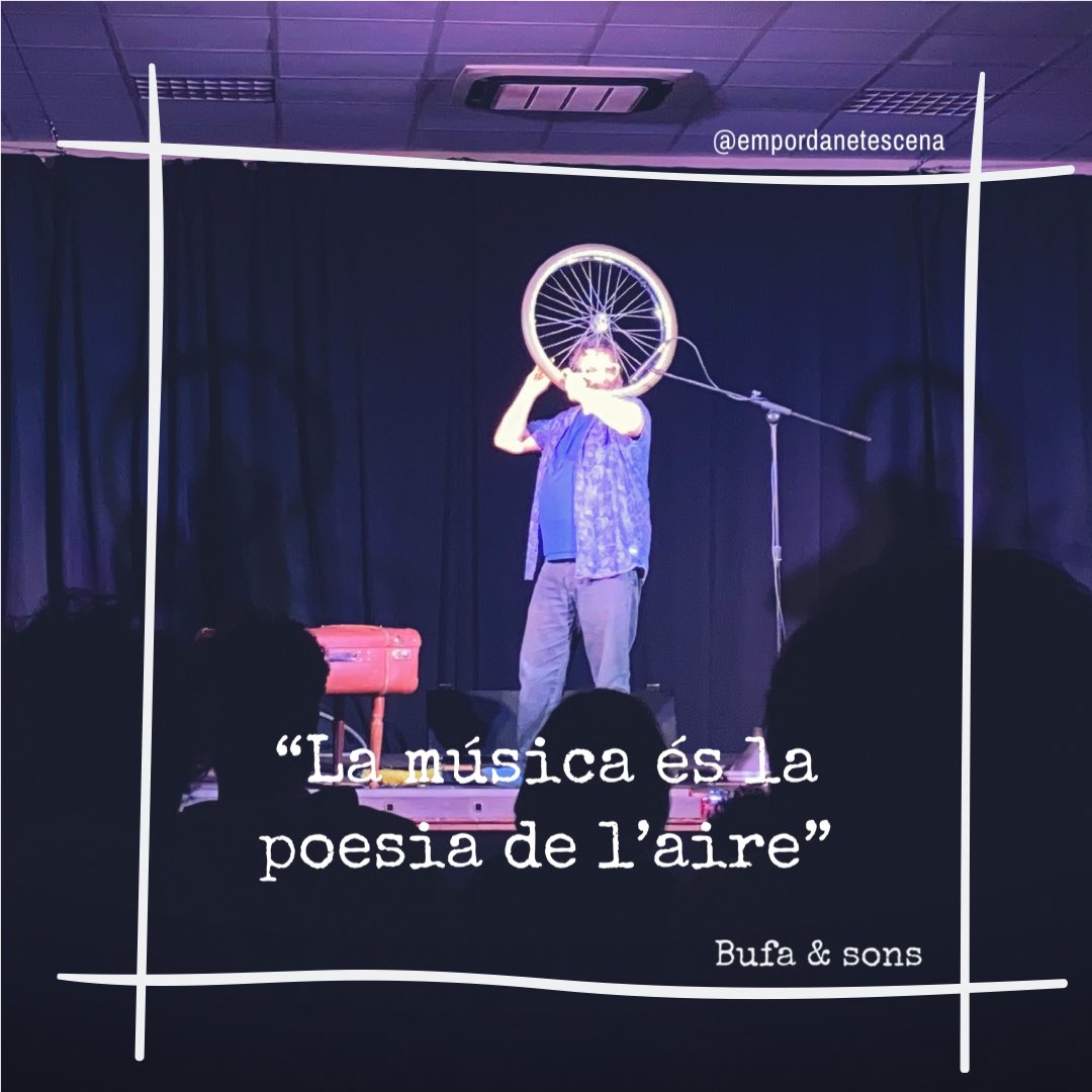 (1/3) 🦽L’espectacle d’avui ens ha activat la curiositat i les ganes d'experimentar amb objectes i treure'ls la seva "saba" sonora.
#Bufaisons #XaviLozano #empordanetescena #Colomers