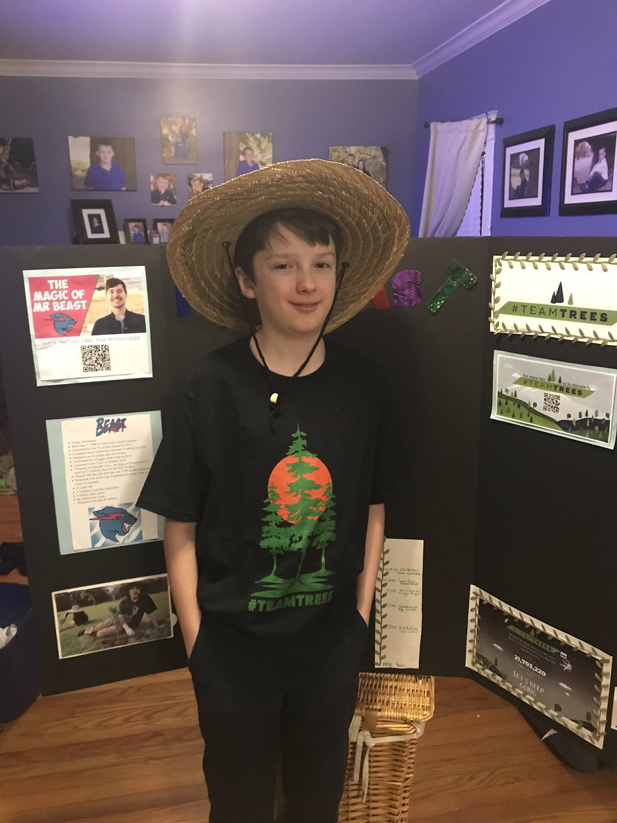 I_Bleed_KY_Blue's tweet photo. @MrBeastYT  A practice run as Mr. Beast for a school project &amp; presentation. https://t.co/Y8GHD491m8