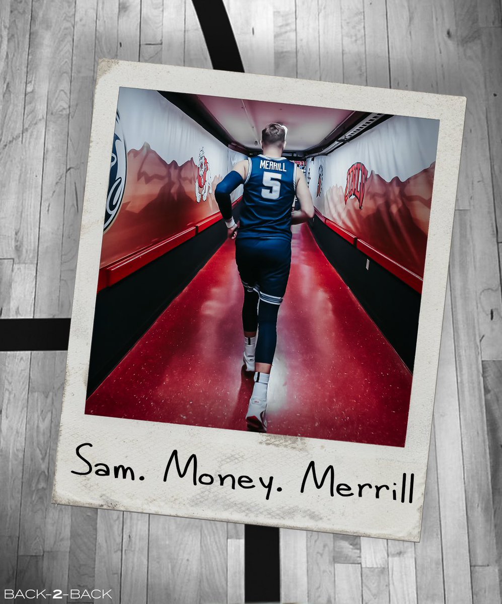USUBasketball's tweet photo. There are legends, then there is @smerrill05!

#AggiesAllTheWay https://t.co/A1gEhvRLFT