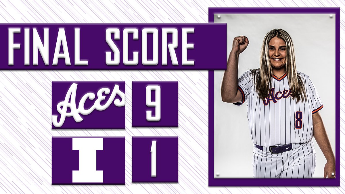 It's a final!  UE defeats Illinois in six innings by a final of 9-1.  Alyssa Barela hit a 3-run home run and finished with five RBI.  #ForTheAces