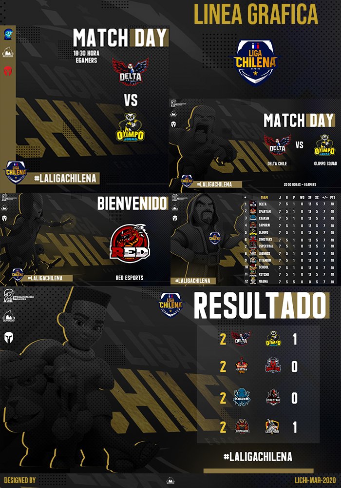 Nueva línea Gráfica para <a href="/eGamersGG/">eGamers 🇨🇱</a> en la <a href="/LaLigaChilenaCR/">Liga Chilena CR</a> 👻

#darkmode #LCHI2020