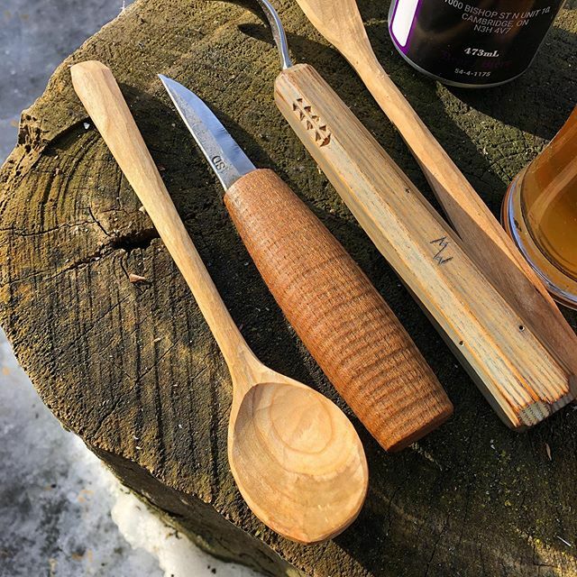 Shook off the cobwebs....that’s better. #greenwood #spooncarving ift.tt/2xgYcwN