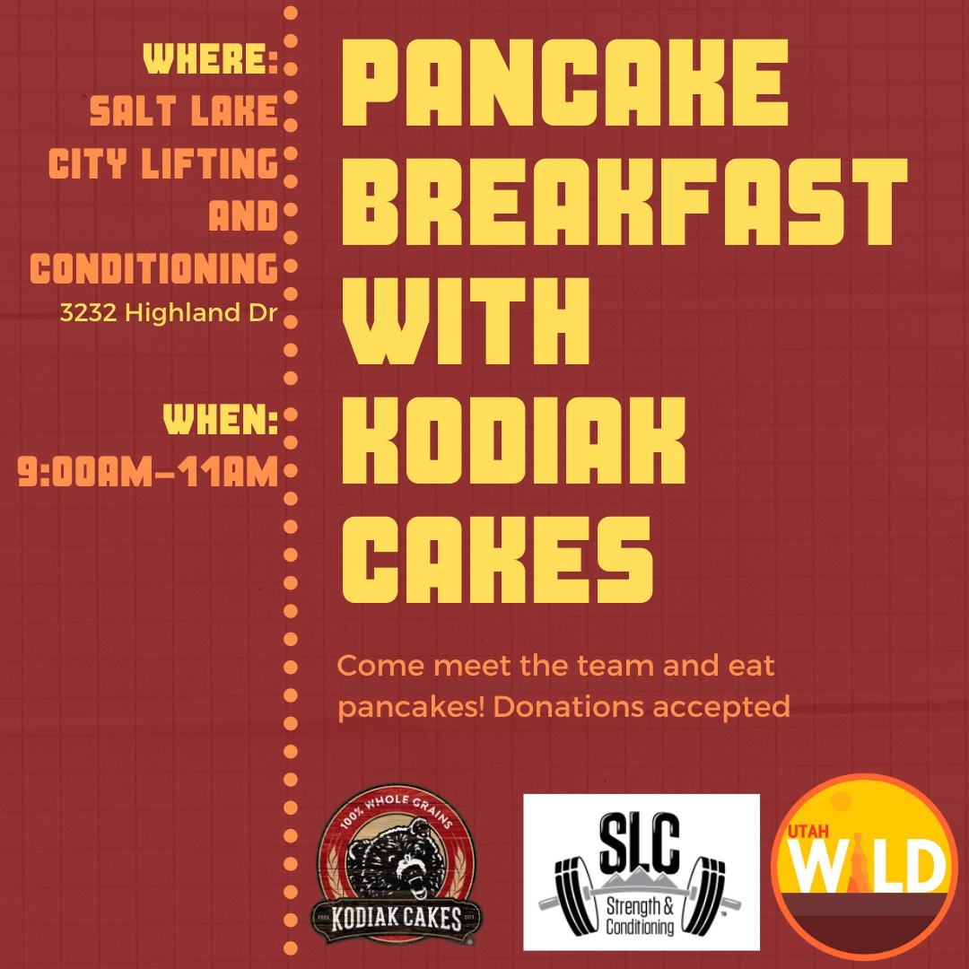 We’ve got back-to-back fundraisers happening this upcoming Saturday March 14th! We have a pancake breakfast from 9-11AM at SLC Strength &amp; Conditioning and a Chipotle fundraiser from 5-9PM! You’re welcome to attend either, or both! Thanks for your continuous support!