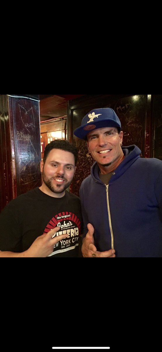 JohnsOfBleecker's tweet photo. It has been quite a while since @vanillaice came the last time! I think we need to invite him back, if you are ever in the restaurant look for his photo on the wall! #JohnsOfBleeckerSt #NoSlices #IceIce 🍕🍕🍕 https://t.co/4LUqnOWlye