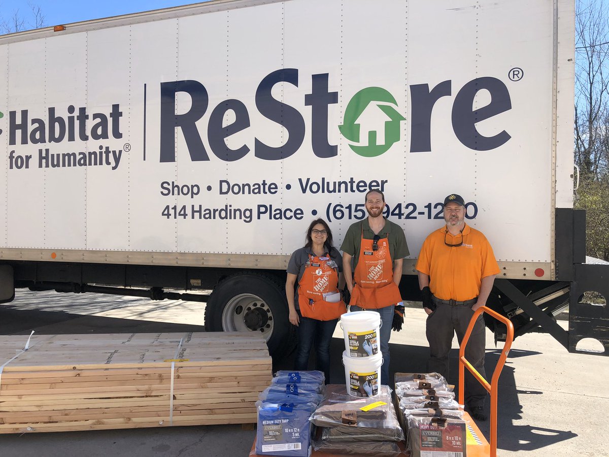 Big thanks to the #HomerFund and ASM Curt Harper for aiding in #NashvilleStrong recovery efforts with #HabitatForHunamity. So proud to work for #HomeDepot @#Brentwood! <a href="/hdtmh/">Theresa Henderson</a> <a href="/V_R_Shubbie/">Vincent Shubbie</a> @njr2408