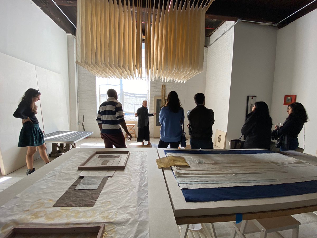 augustegarufi's tweet photo. a beautiful afternoon with Natasha Das &amp; her wonderful guests with whom we had the pleasure to share inspiring conversations with #IWD2020 2020#art #studiovisit #installation #brooklynnewyork #castpaper #newworks #poetry #literature #flowerpetals #textart #augustegarufi https://t.co/Q8LYJYWOEa