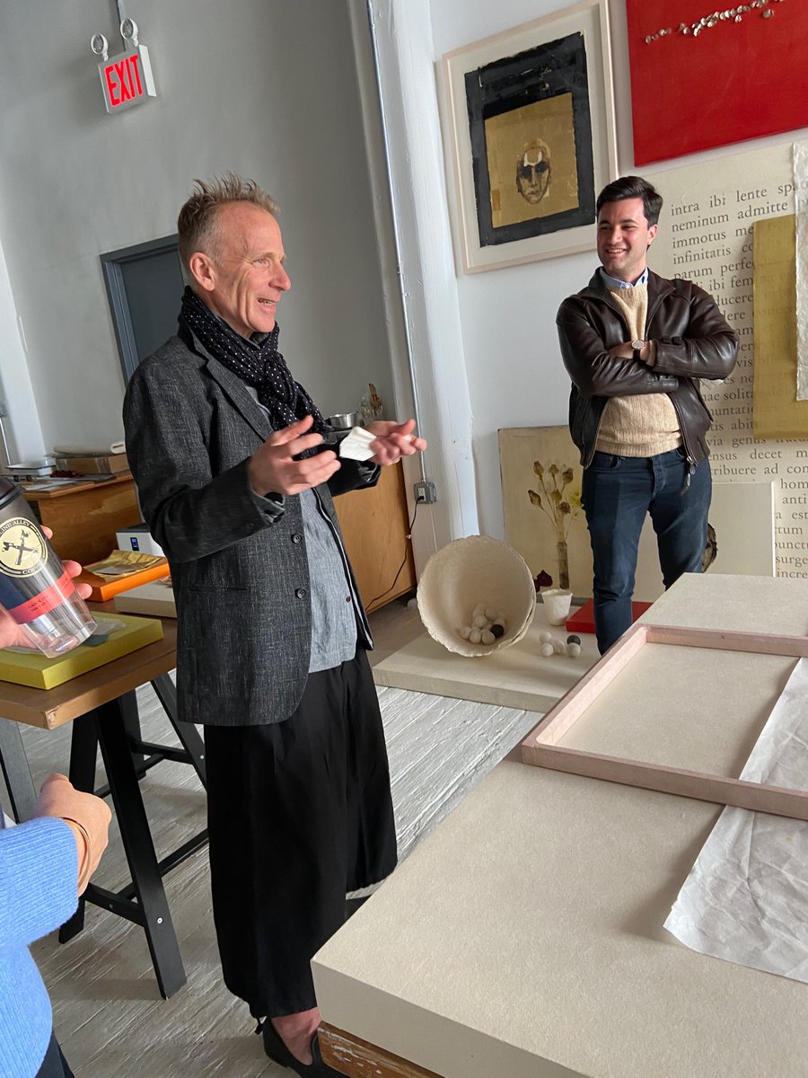 augustegarufi's tweet photo. a beautiful afternoon with Natasha Das &amp; her wonderful guests with whom we had the pleasure to share inspiring conversations with #IWD2020 2020#art #studiovisit #installation #brooklynnewyork #castpaper #newworks #poetry #literature #flowerpetals #textart #augustegarufi https://t.co/Q8LYJYWOEa
