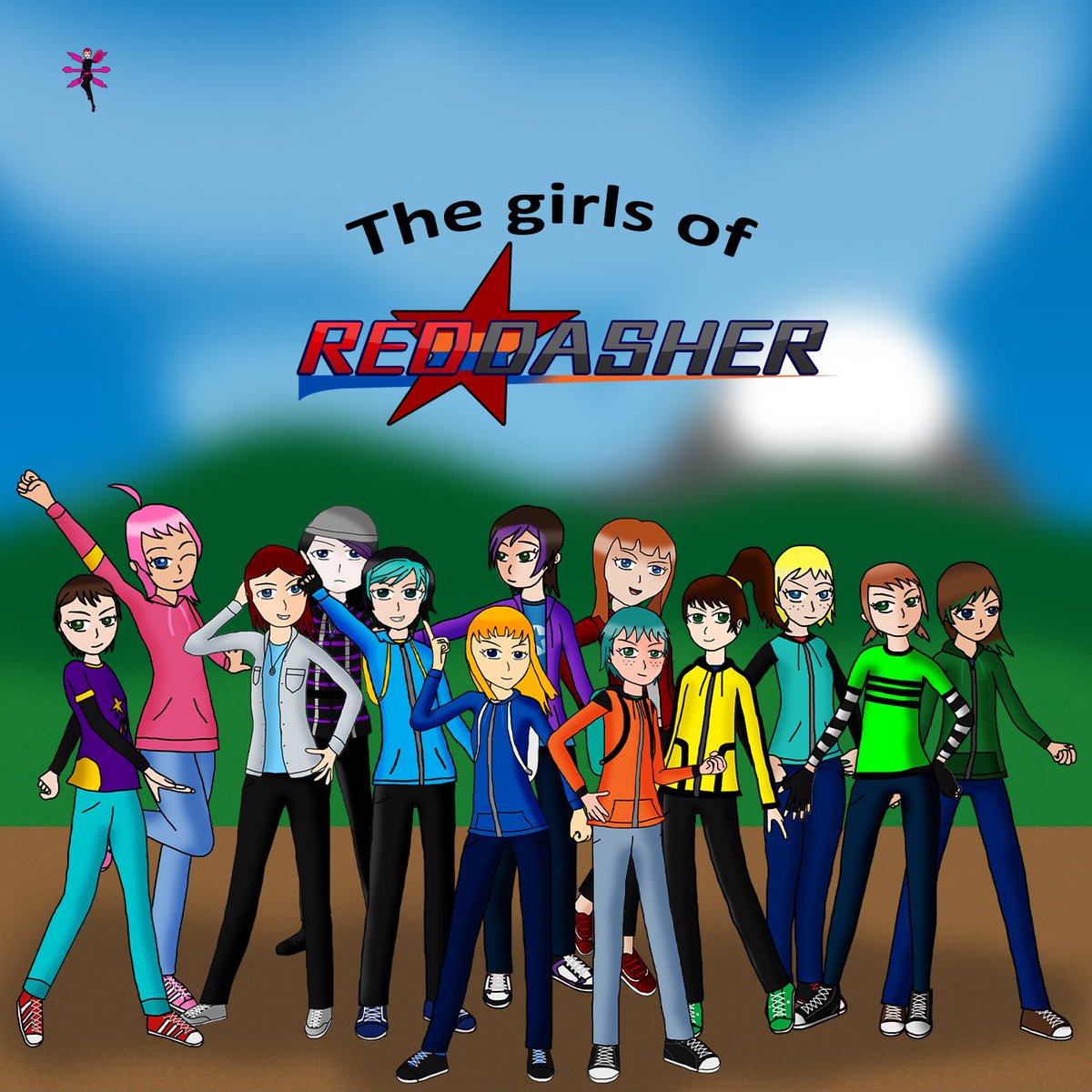 RedDasherCAS's tweet photo. Enjoy this drawing, featuring the girls from the Red Dasher series! Also, who's your favorite? #digitalart #reddasher #originalcharacters https://t.co/KDqDfvskIt