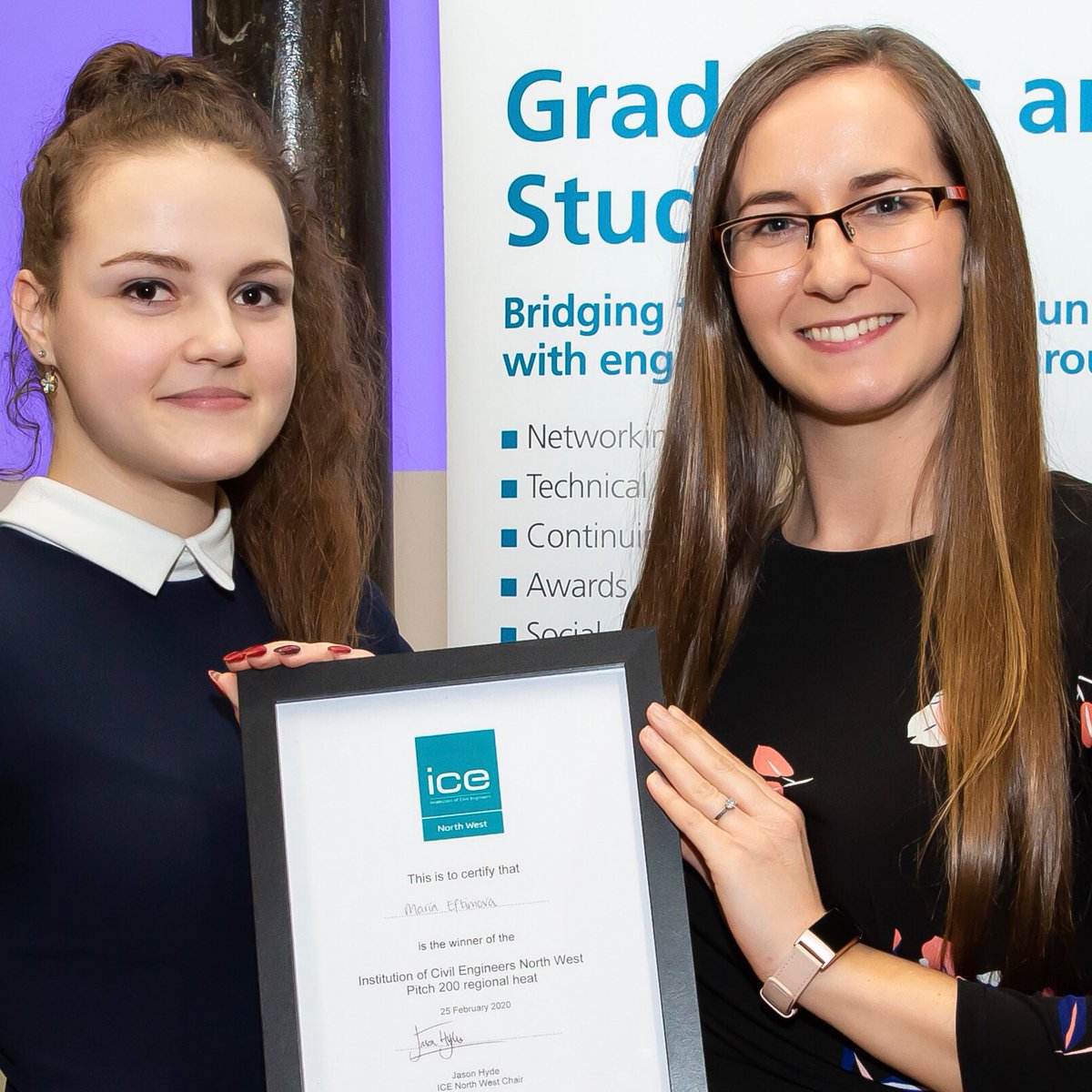 Ali_Waterworth's tweet photo. Happy International Women’s Day! I recently had the pleasure of being Head Judge at the Institution of Civil Engineer’s Pitch 200 contest. This year’s winner was Maria - retaining the title for the girls! #engineeringisforgirls #ilooklikeanengineer @ice_engineers #stemgirls https://t.co/HAlUSCSdnw