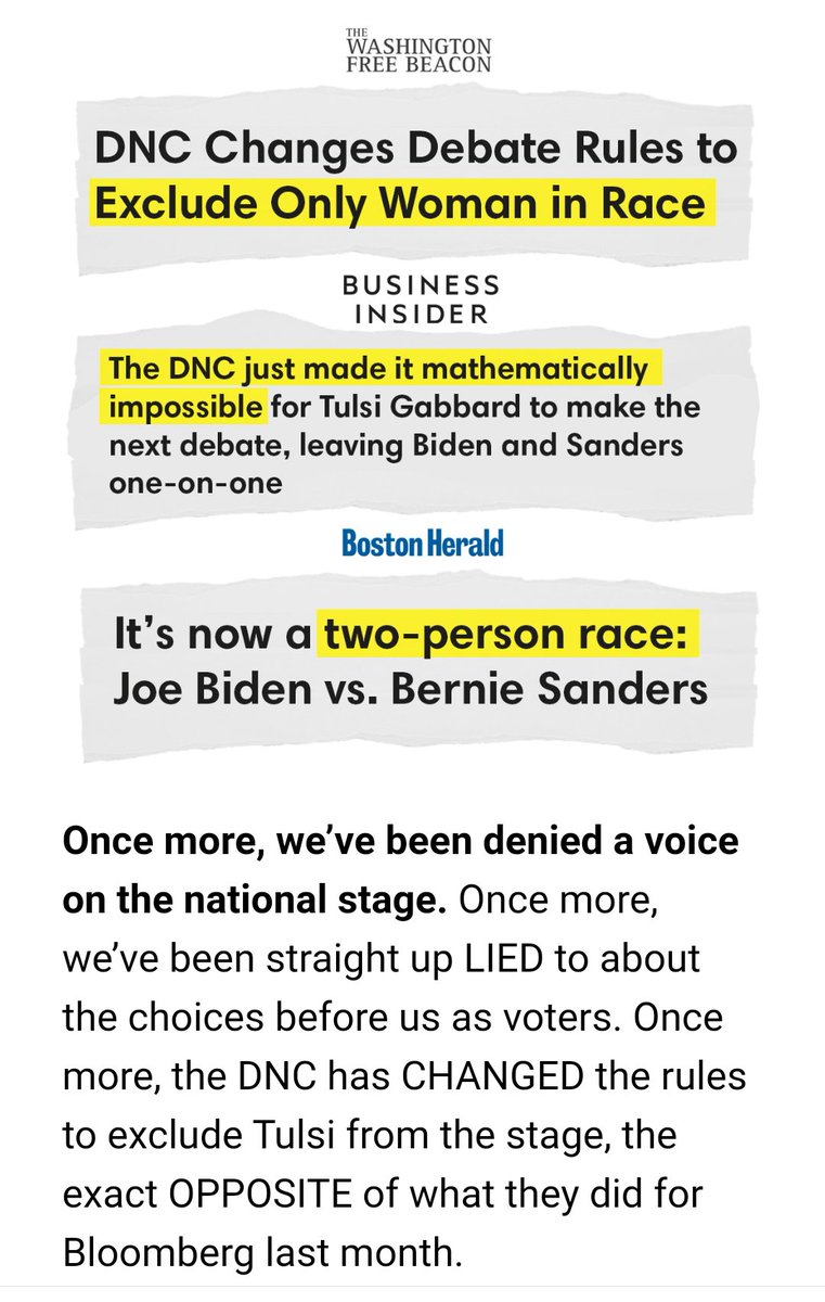 boris_s_s's tweet photo. The moment one begins to reconsider his allegiance to the #DemocraticParty in its current state...
#InternationalWomensDay #March8 #TulsiGabbard #Tulsi2020 #TulsiStrong #TulsiBlackOut #TulsiForPresident #Tulsi #DNC #QuestionMore #choose2learn #2learnis2evolve #TIL #DNCfearsTulsi https://t.co/ZKGCsOjZAF