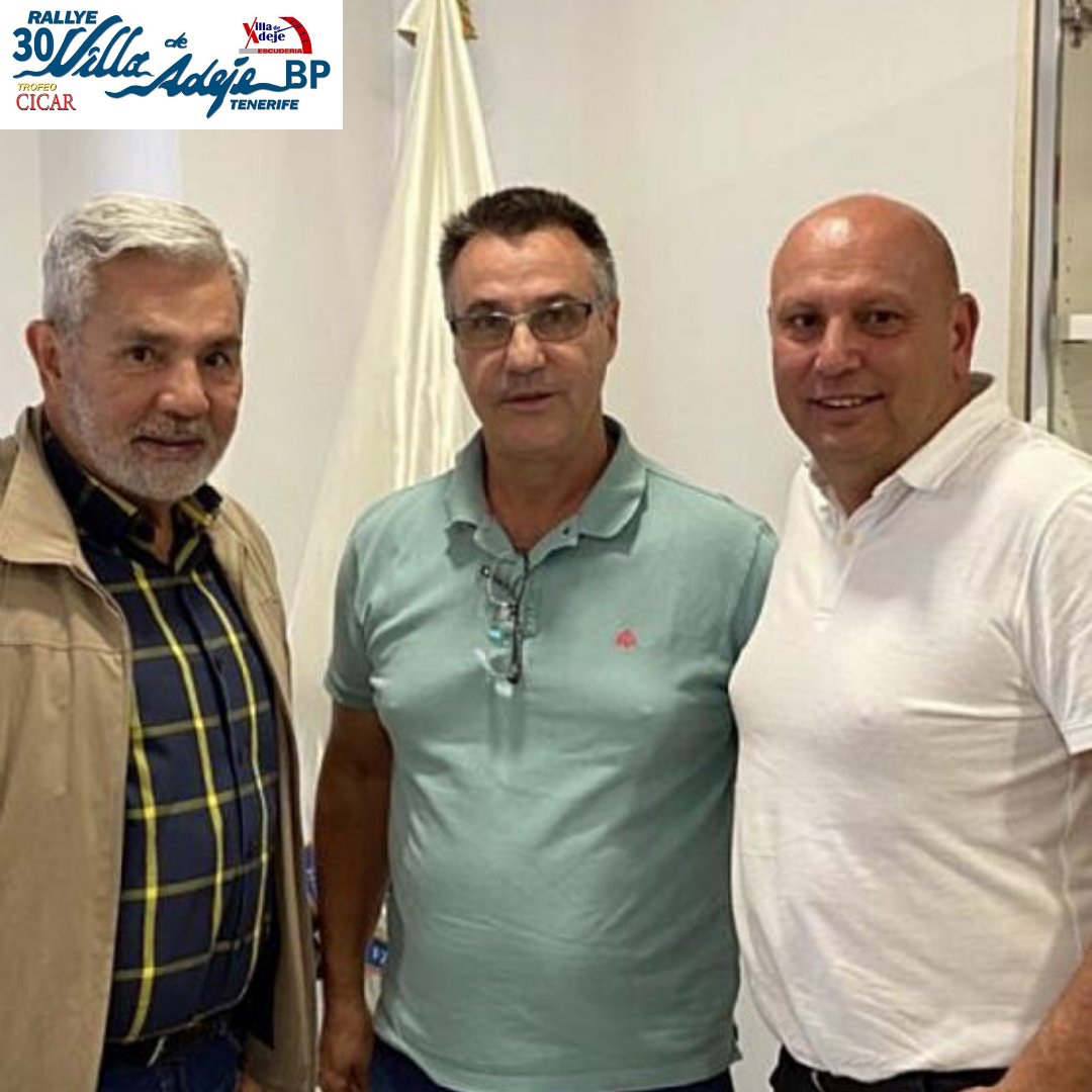 rallyeadeje's tweet photo. 📣José Miguel Rodríguez Fraga, alcalde de Adeje, y Poli Delgado, presidente del Comité Organizador, han renovado el convenio 🤝 para la celebración del 30 Rallye Villa de Adeje, BP Tenerife – Trofeo CICAR. https://t.co/rhx5NGfR5q
@adeje #ERTIberia #CERA #RallyeAdeje https://t.co/BtQcrWh5Cd