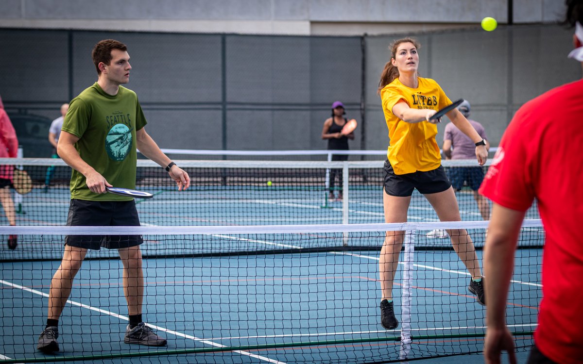 LLUHealth's tweet photo. In case you didn’t know, pickleball is kind of a big “dill” –– LLU School of Medicine smashed it out of the court in today’s tournament! #LLUHomecoming https://t.co/iHWeilFTXI
