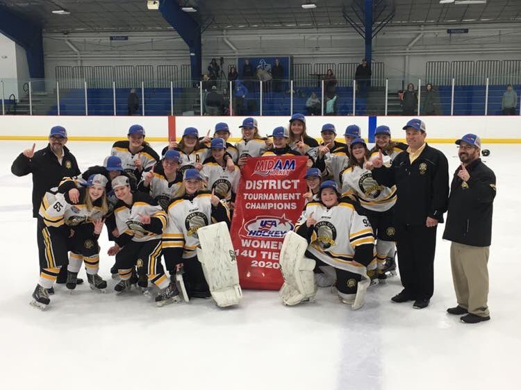 SCSGirlsHockey's tweet photo. And that’s a sweep!! Congratulations to our @scs14u team for winning the @MidAmHockey District Championship and punching their ticket to @usahockey Nationals!!  
#Nattys2020 #123Selects https://t.co/nuOlyGlUgz