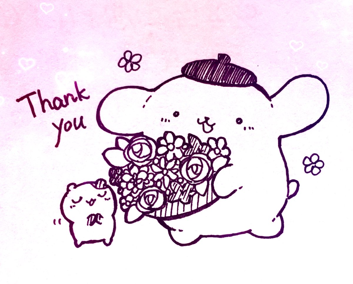 #今日のポムポムプリン2

『ありがとう』はいつだって伝えたいんだ～💕💐 