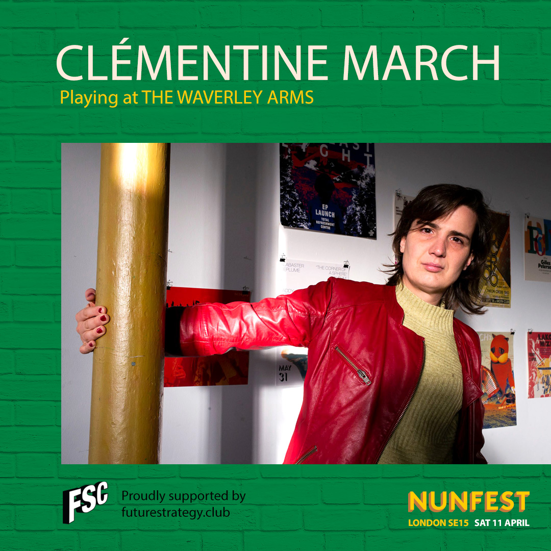 Happy #IWD2020. Delighted to add #Nunhead-based chanteuse @MarchClementine to the bill. Clémentine has just released her first album, Le Continent, on Lost Map Records. Her songs alternate between delicacy and the harsher territories of post-punk. Can't wait! 📷 Barry McDonald