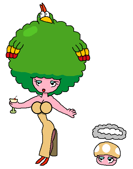 Pokesmashbros On Twitter Here S An Artwork Of Valentina From Super Mario Rpg With A Large Afro Complete With Her In The Mushroom Status Effect Just For Fun Afro アフロ Supermariorpg スーパーマリオｒｐｇ マルガリータ