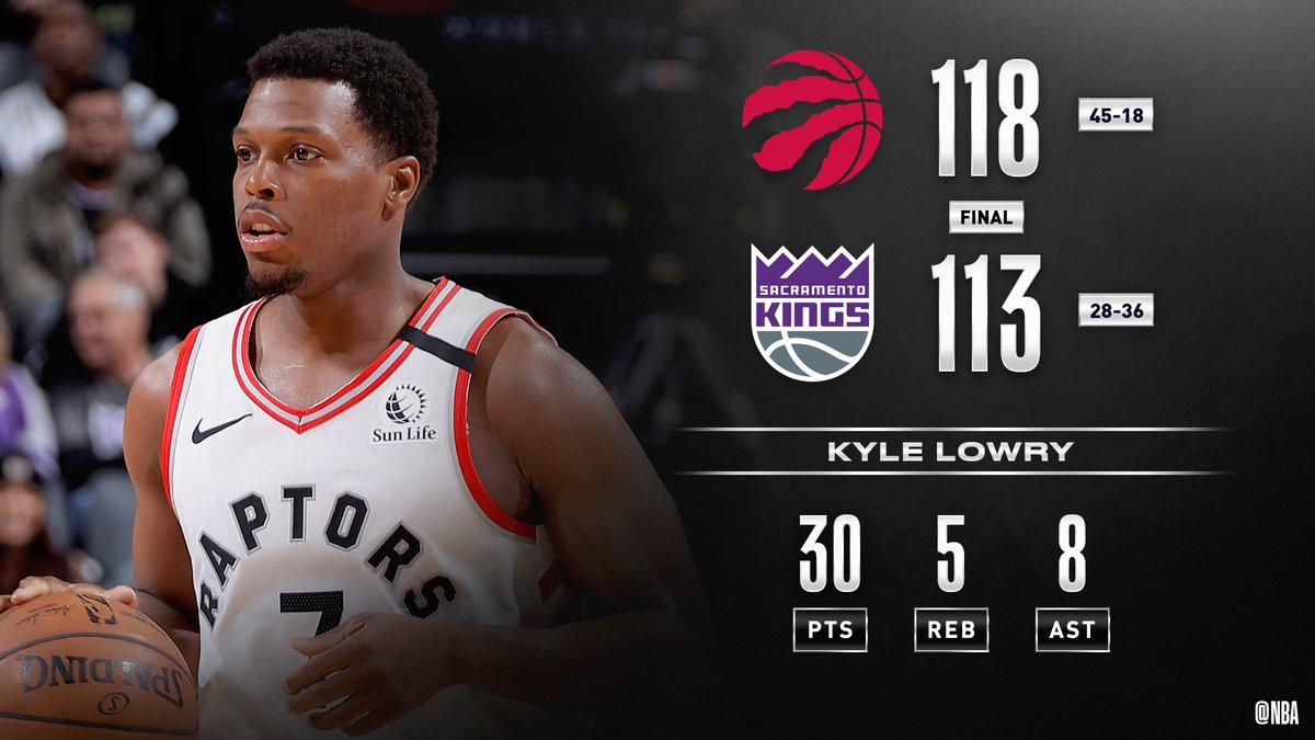 Kyle Lowry (30 PTS, 8 AST) & Norman Powell (31 PTS, 6 3PM) lead the @Ra...