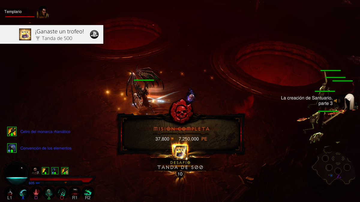FedaykiN09's tweet photo. Diablo III: Reaper of Souls
Tanda de 500 (Plata)
Completa 500 misiones. Por fin trofeo logrado @nuevatristan  #PS4 https://t.co/MeiOB90R7n