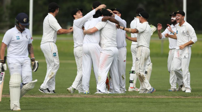 leadercricket's tweet photo. An incredible collapse, winning runs from the No.11 and a slice of revenge. Heidelberg Cricket Club's memorable DVCA semi-final triumph had it all: https://t.co/iUrWcsPZv6 https://t.co/SumeJaSEAM
