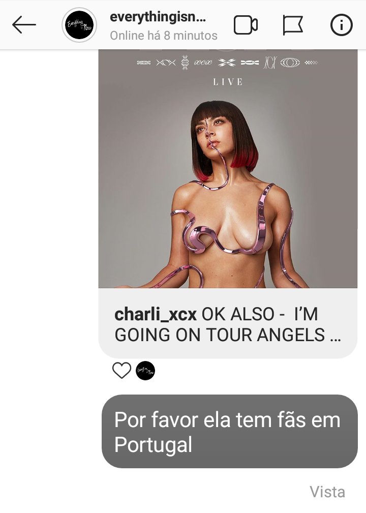 charlixcxpt's tweet photo. Upgrade? A Everything Is New ouviu-nos! Charli XCX em Portugal a 8 de Julho no NOS Alive! #NOSAlive20 https://t.co/TQsGUnbcld