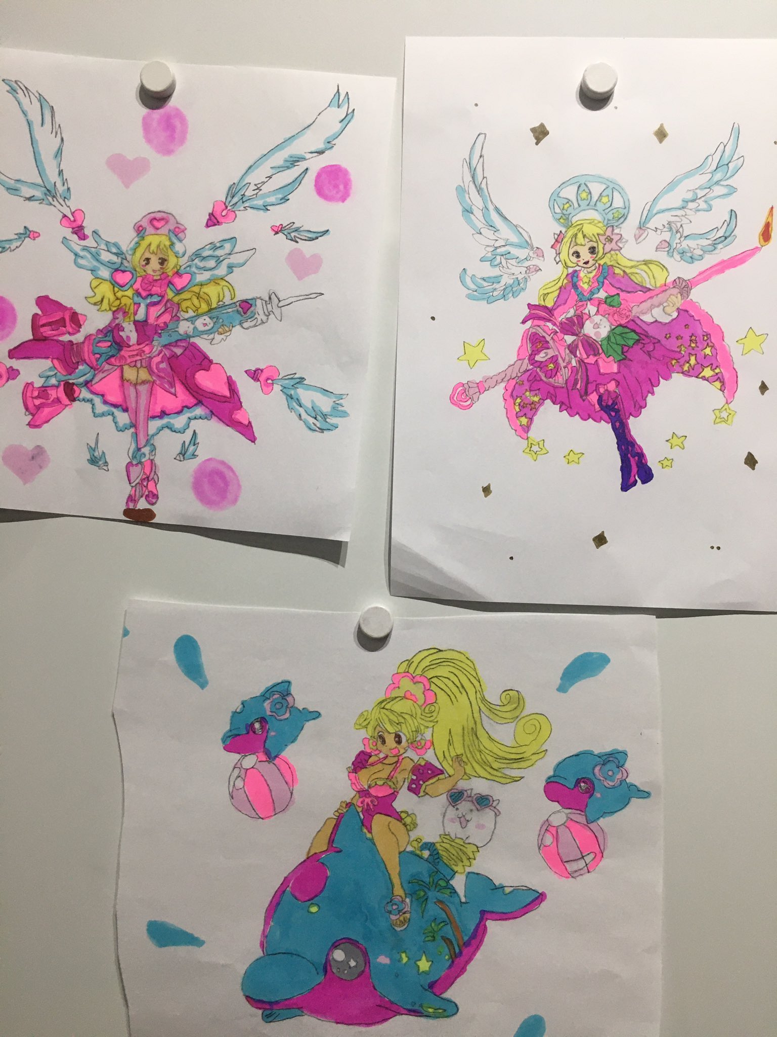 古屋兎丸 幼稚園児の娘は好きな絵をトレースしてコピックで塗ることを覚えた コロナで子供たちの画力は上がっている T Co 42d5kyznas Twitter