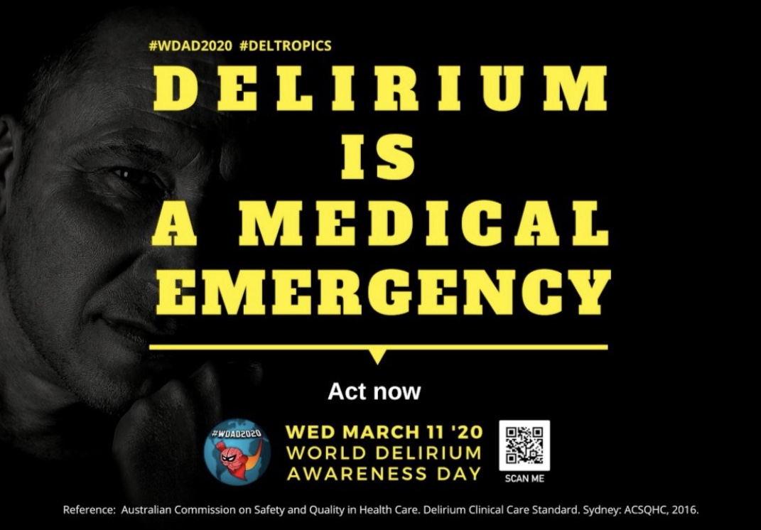 Delirium is a medical emergency.
More info 👉 safetyandquality.gov.au/our-work/clini… 👈 #WDAD2020 #delirium