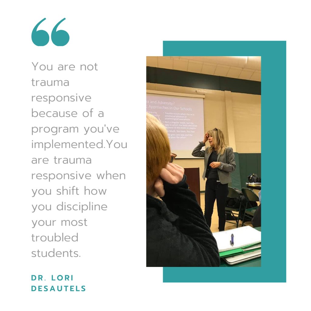desautels_phd's tweet image. A clear depiction of what it means to be trauma responsive!
#brainaligneddiscipline #emotionalregulation #educationalneuroscience #feelingcreatureswhothink #traumainformed #traumaresponsiveclassroom #revelationsineducation