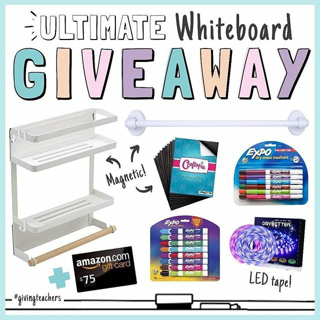MrsBTeachesMe's tweet photo. "Ultimate Whiteboard" Giveaway! 🖍 Like this post and comment with your must have teacher item!
🖍 Go to @givingteachers and follow all the pages it follows!

Giveaway runs until March 9th, midnight central time zone. Open to US territory and Canada- c… https://t.co/lM8rJBnnrk https://t.co/BvEFaqFzfd