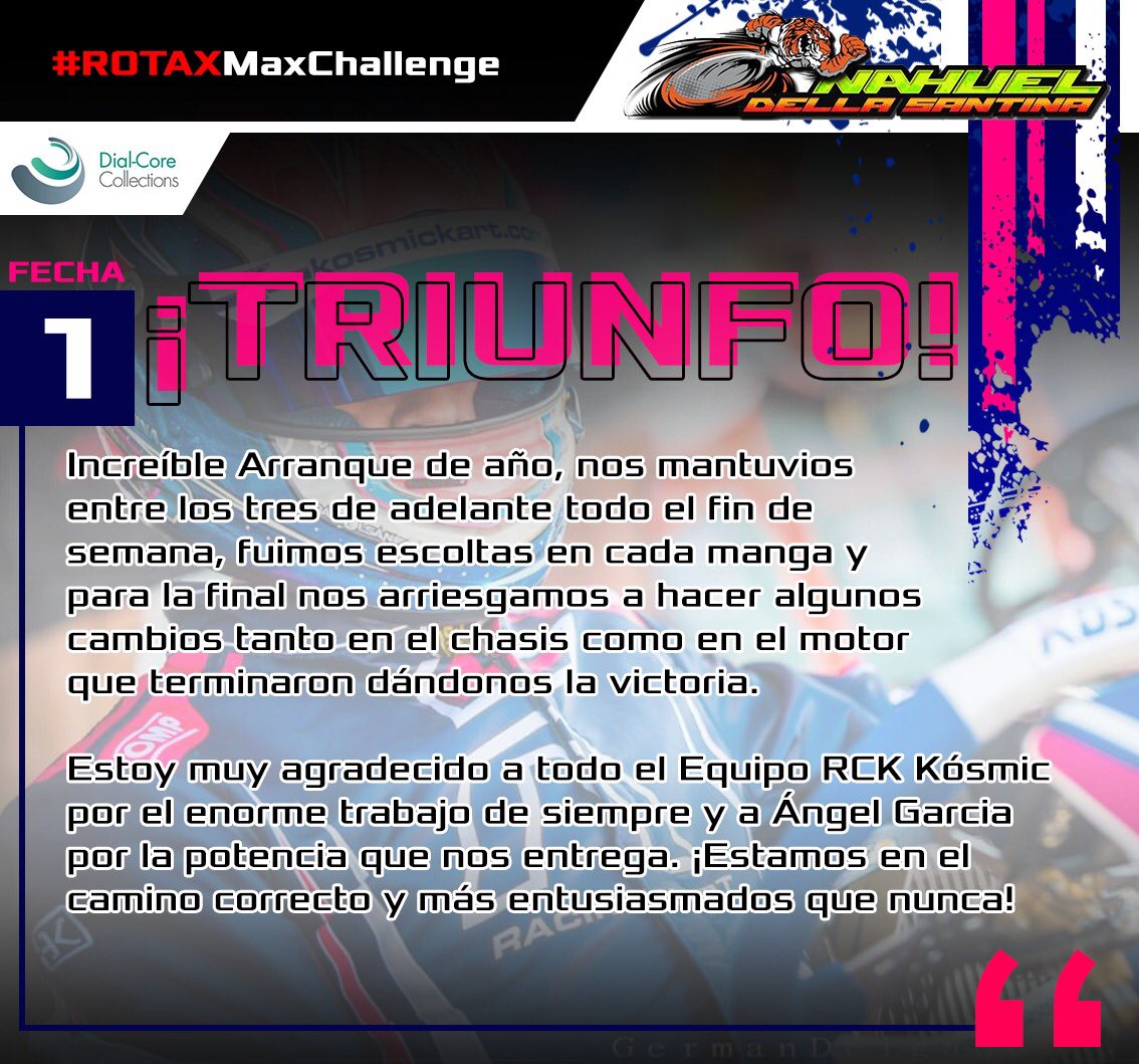 nahueldella's tweet photo. @rotaxargentina | 👉 ¡Un poco más tranquilos, analizamos lo que fue este gran triunfo de hoy en lo que significó el arranque del año para la especialidad en DD2! 
.
.
📸 Germán Delgado.
.
📲 @mtintegralpress https://t.co/3QpAJIrrVL