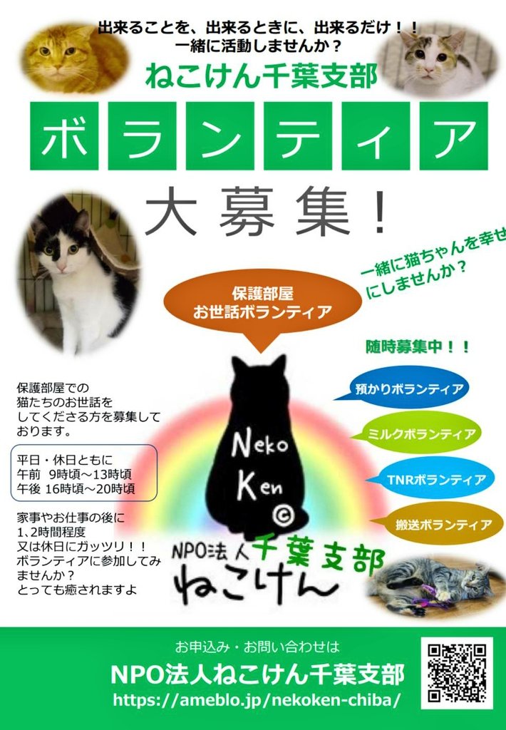Npo法人 ねこけん千葉支部 Nekokenc Twitter