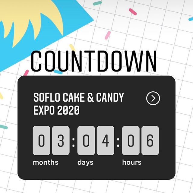 SoFloCakeExpo's tweet photo. Check out our Story to save the #SoFlo2020 countdown! 🎉 https://t.co/70GrroFXwA https://t.co/vjXANLLJsq