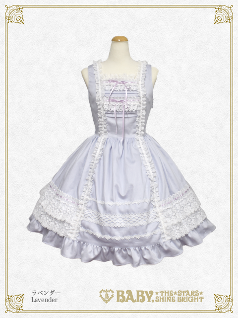 BABY レースフリルジャンパースカート エンジヘドレセット