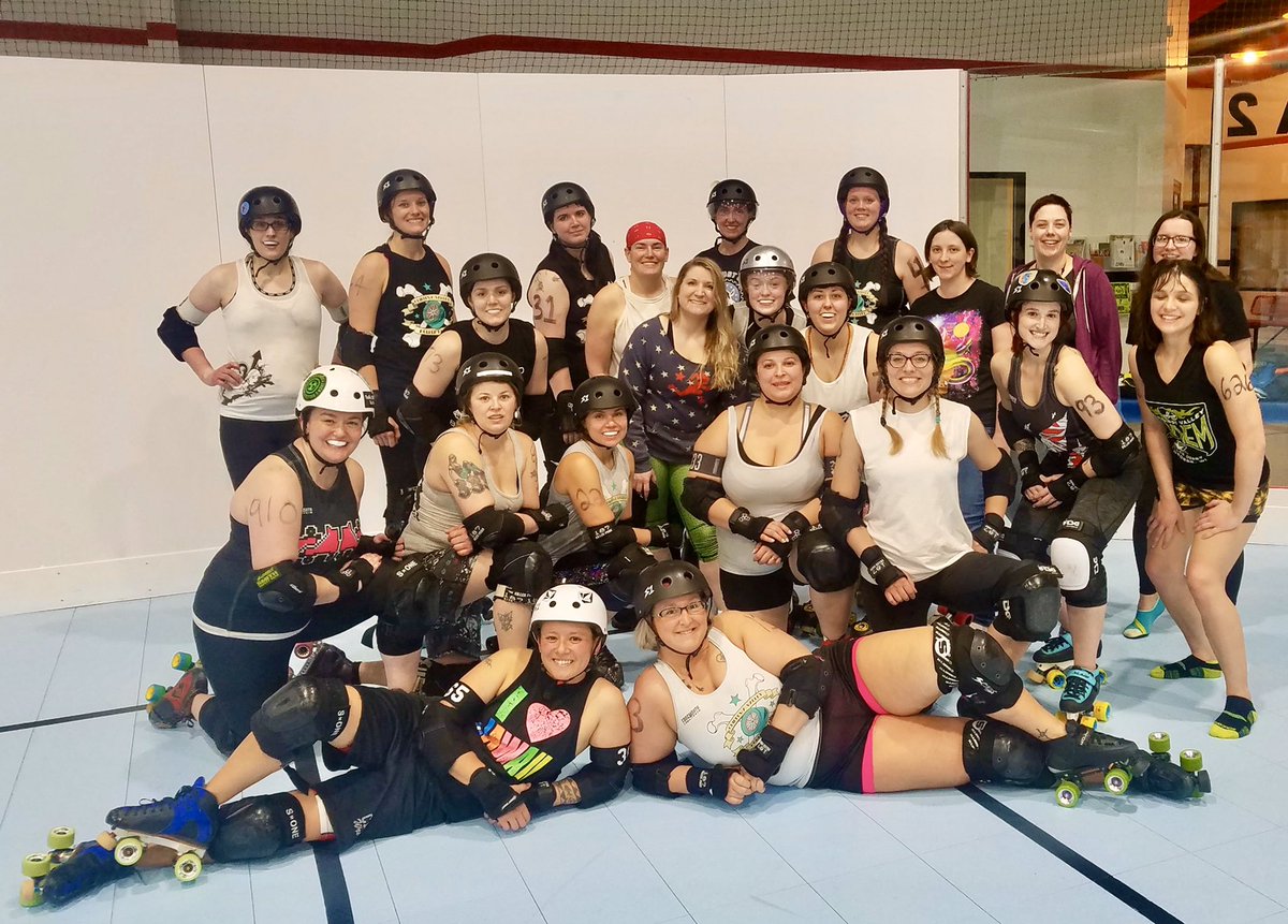 CVRDerby's tweet photo. Happy International Women’s Day!!!
CVRD was hard at work preparing for Saturday’s bout by scrimmaging with a few skaters from @MVMRollerDerby!
Don’t forget to join us March 14th as we take on @TBayRollerDerby!!! https://t.co/atCJbd8AcA