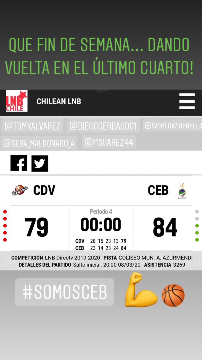 CoyoteCampos's tweet photo. Pero qué partidazo nuevamente! Último cuarto y a cobrar! Grande @cebpuertomontt #SomosCEB 💪🏼🏀💜 https://t.co/Rh63wgi3By