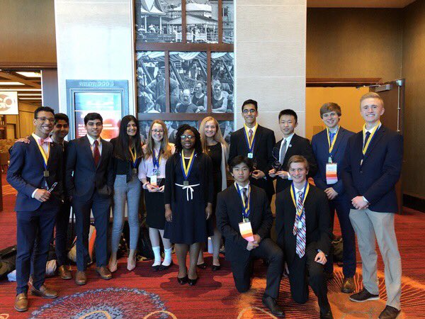 LenapeDECA's tweet photo. Good work to those who competed at SCDC this past week. Special congrats to Jevon Torres, Jonathan Yao, Alexa Berry, and Gatik Gogia for qualifying for ICDC which will be held in Nashville Tennessee! #LenapeDECA #DECAElectric https://t.co/e783yy8cRB
