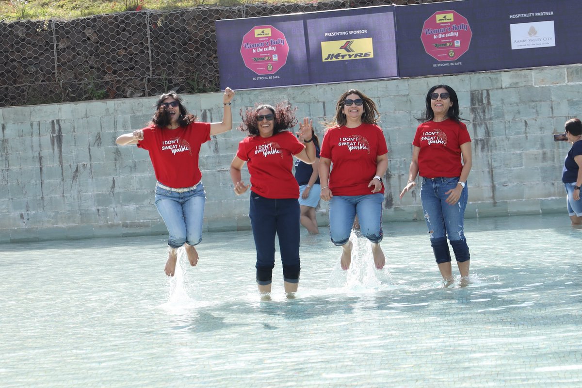 JKTyreRacing's tweet photo. Drive safe &amp; party harder!!!
The celebrations at the JK Tyre @Womensrallywiaa Women's Rally to the Valley couldn’t get better than this.
#ShesGotTheDrive #SheInspiresUs
#JKTyreMotorsport #RallyToTheValley
#BeStrongBeSafe #womensrally #InternationalWomensDay #HappyWomensDay https://t.co/cbah6VQo23