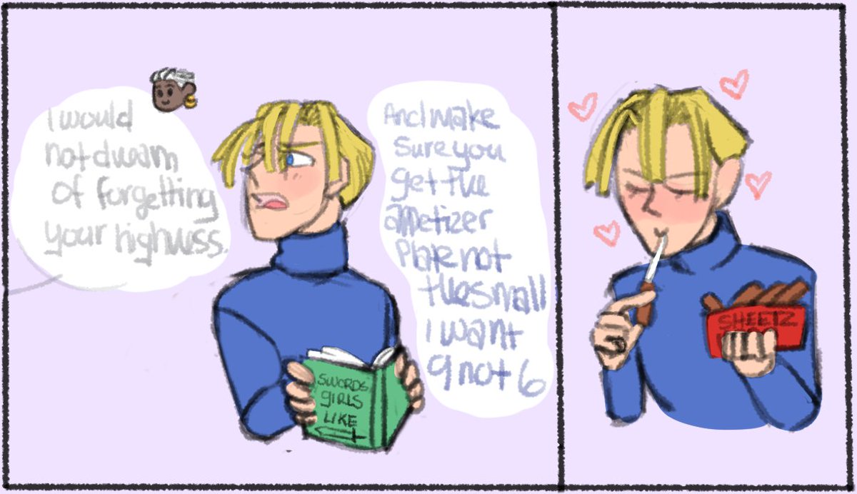 veigueart's tweet photo. #FE3H #FireEmblemThreeHouses #DimitriAlexandreBlaiddyd  #dimitri #dedude #dimidue 

cheese sticks for the cheese prince !! 🧀🧀🧀🧀 https://t.co/lhXhRztNFq