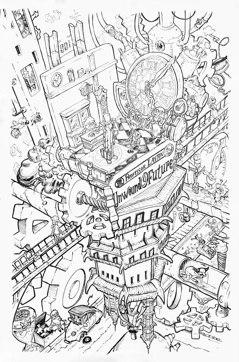 itshugosnook's tweet photo. Start to finish of my most recent #isometricnostalgia piece. Def went overboard with the background details - but that’s what a Gentleman Does!
#StartToFinish #professorlayton #UnwoundFuture #level5 #nintendods 
@LEVEL5_IA @LaytonSeries @NintendoUK https://t.co/Q1f9dGctok