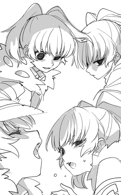 こっちは練習
なんかこんな感じのもみあげの子昔見たAVに居たなーって思い出しながら描いてた 