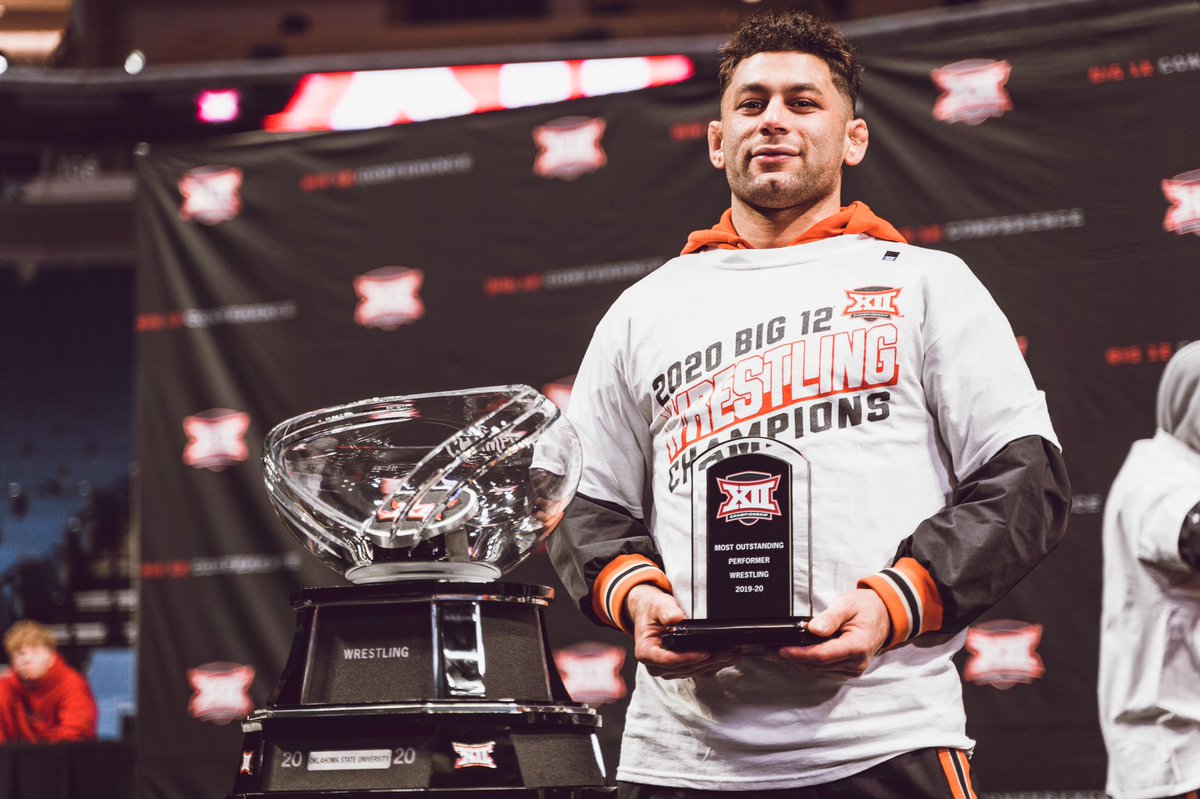 CowboyWrestling's tweet photo. We’d have to agree. Outstanding... in every sense of the word. Congrats, @NickyPich96! 

#okstate | #GoPokes https://t.co/4A6JUvhAy7