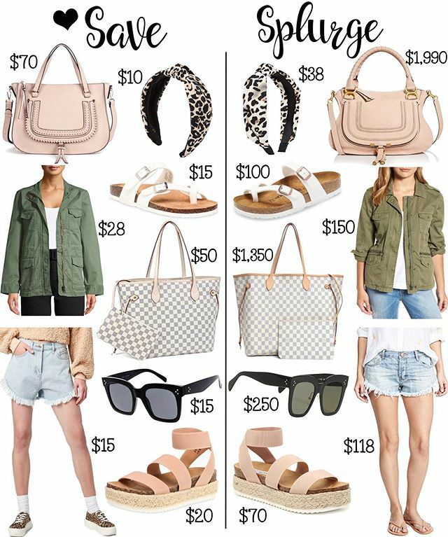 kelsslayt's tweet photo. SAVE vs. Splurge 💗 Affordable options for Spring essentials like denim shorts, utility jacket &amp; go-to sandals! 🙌🏼 &amp; Can we talk about that LV dupe y’all! 😍 I’m all about budget-friendly finds for the most popular items! •••• Shop them for your closet via the @liketoknow.… https://t.co/K26VakDHqr