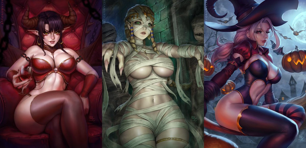 Start vs Finish

These Halloween pics weren't supposed to be made at first, but then I changed my mind and...now they are some of my favorite artworks. 