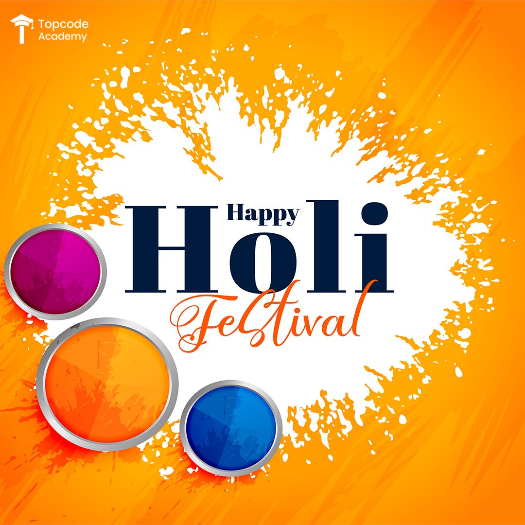 TopCodeAcademy's tweet photo. It’s time to celebrate life with color and lots of enthusiasm. Enjoy this colorful festival perfectly. Happy Holi.

#HappyHoli2020 #HappyHoli https://t.co/dh5mfJeOtO