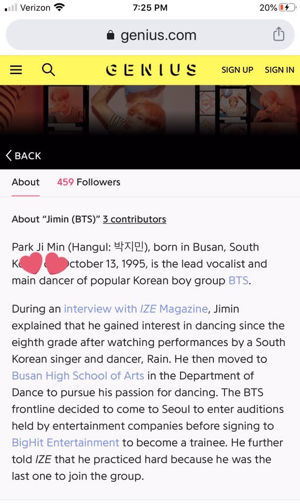 Genius members profile  https://genius.com/artists/Jimin-bts