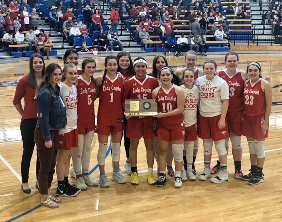 kinsleyHS's tweet photo. Congrats to the Lady Coyotes on their wonderful season! They came up just short to Cunningham in the Sub-state championship with a score of 35-33. #coyotenation https://t.co/bYIFSM06iD