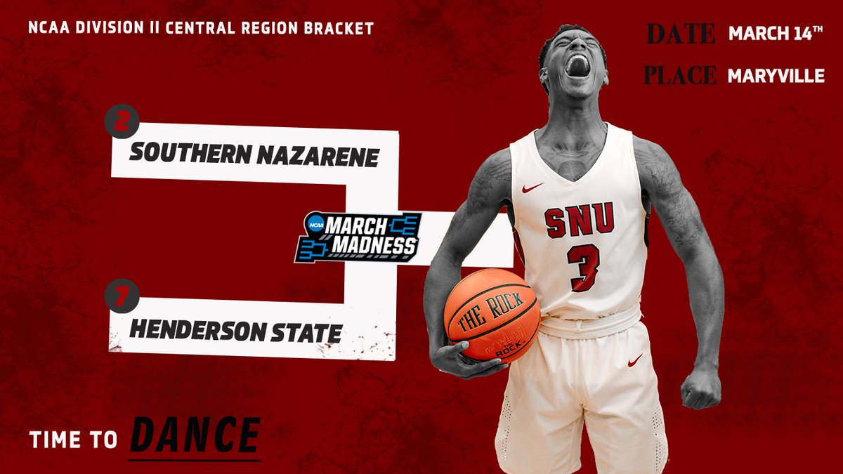 SNUAthletics's tweet photo. For the third straight year, @SNUmbb is going dancing 🕺

The Crimson Storm are locked in as the No. 2 seed and will battle GAC foe Henderson State in the opening round!

#BoltsUp⚡️ https://t.co/9UU1GuAaSB