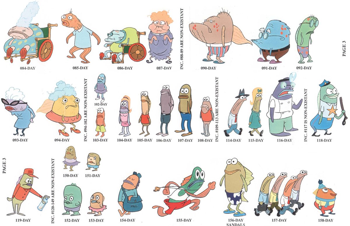 The Art Of Spongebob On Twitter Model Sheets For The Incidentals