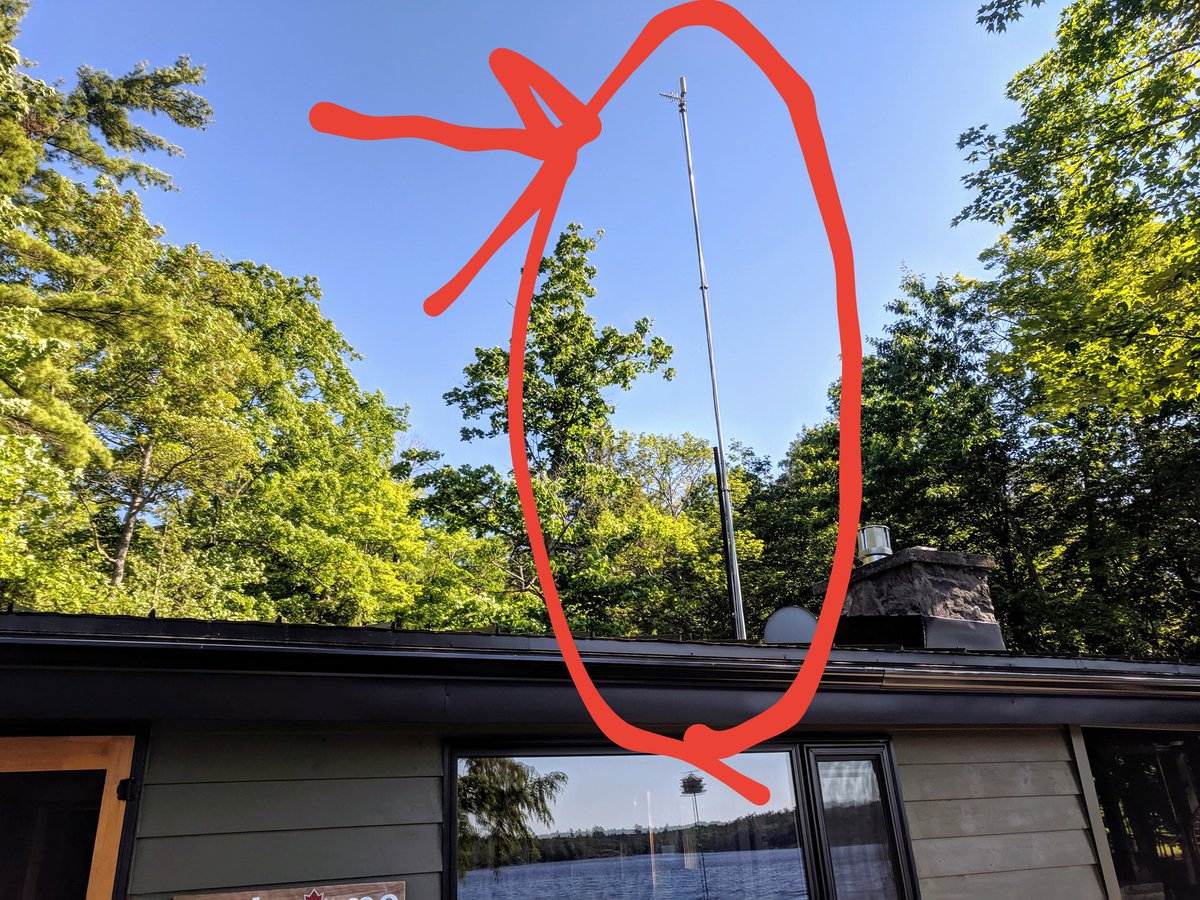 swetton's tweet photo. @elonmusk will Starlink open up registrations for beta testers? Only way to get any service where I am in northern Ontario is a yagi 3g antenna booster on a 40ft pole. #needstarlinkbad https://t.co/42bmaQaogR